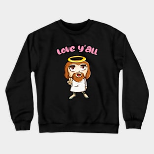 Funny Jesus Christ Chibi Christian Cartoon Crewneck Sweatshirt